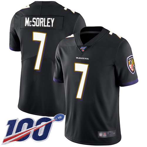 Baltimore Ravens Limited Black Men Trace McSorley Alternate Jersey NFL Football #7 100th Season Vapor Untouchable->baltimore ravens->NFL Jersey